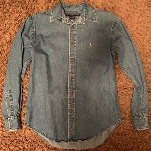 Men’s Ralph Lauren Jean Button Up Shirt Size S